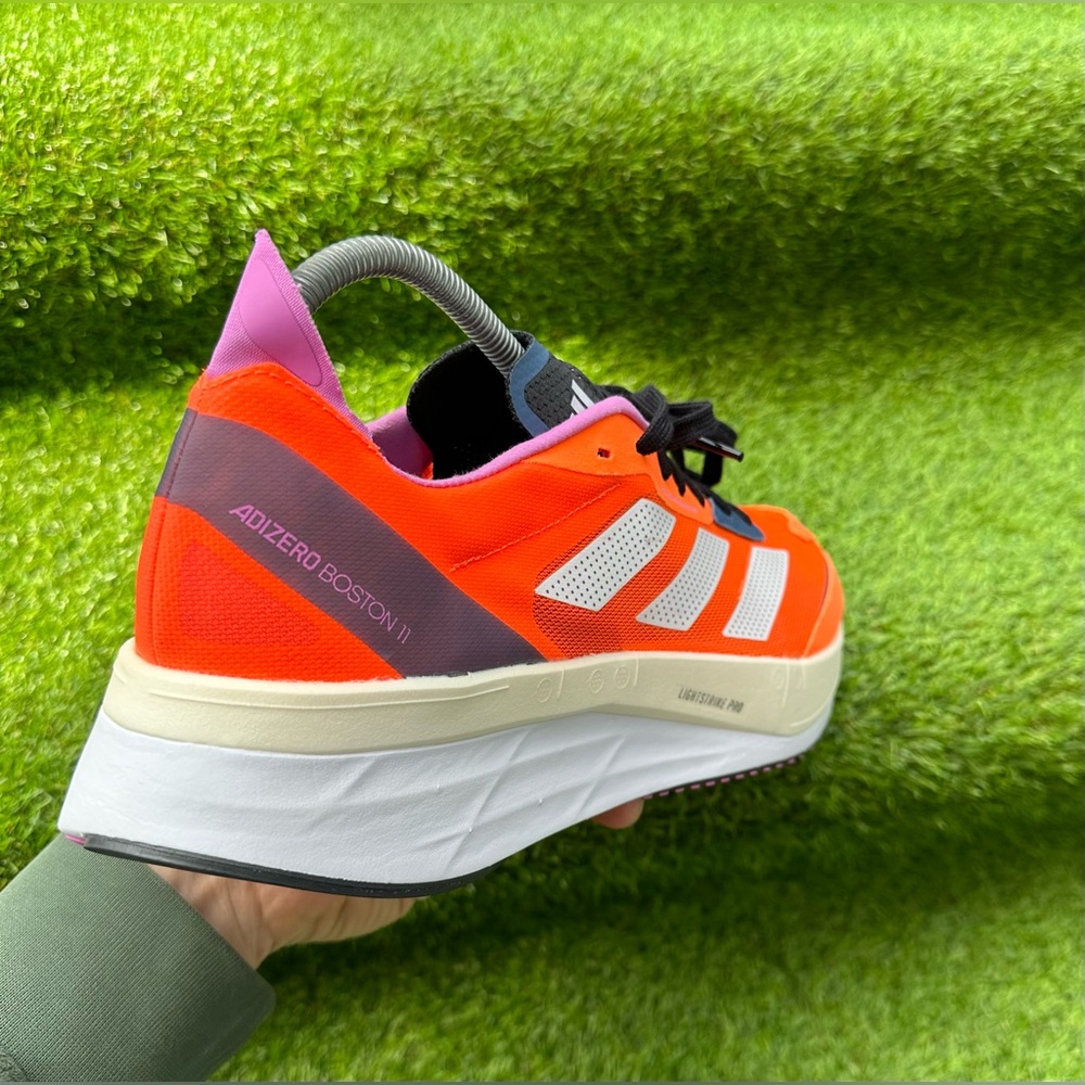 Running shoes Adidas Adizero Boston 11 Solar Orange Brand new Men's shoes 12 sz - Picture 4 of 6